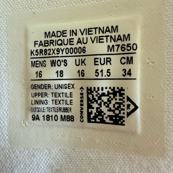 Converse Chuck Taylor White High-Tops Men Sz 16 - Picture 5 of 5